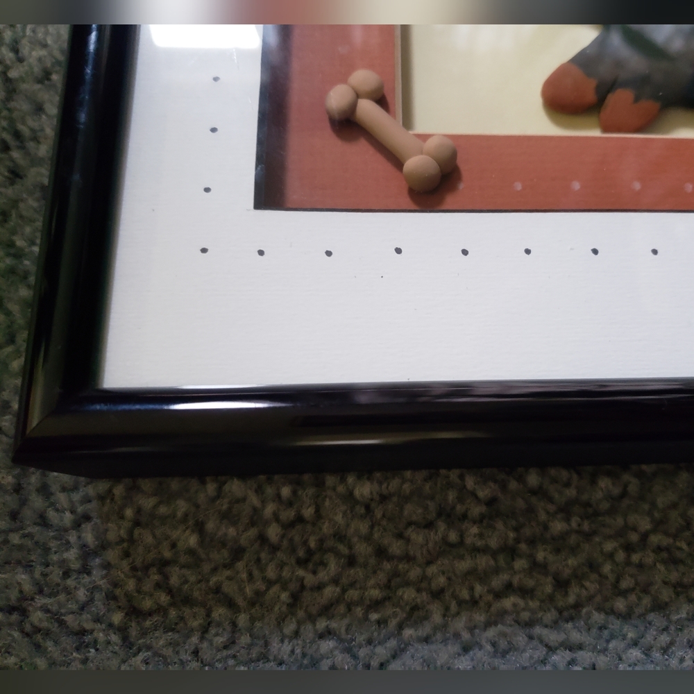 Anne Klocko Polymer Clay 3D Framed Artwork "Happy Dachshund" - Picture 3 of 14